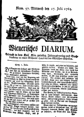Wiener Zeitung 17650717 Seite: 1