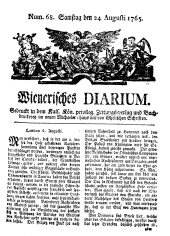 Wiener Zeitung 17650824 Seite: 1