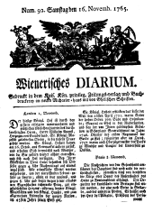 Wiener Zeitung 17651116 Seite: 1