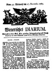 Wiener Zeitung 17651127 Seite: 1