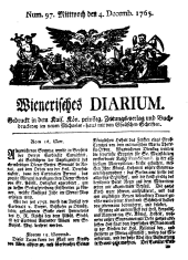 Wiener Zeitung 17651204 Seite: 1