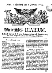 Wiener Zeitung 17660101 Seite: 1