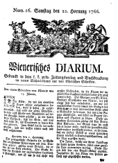 Wiener Zeitung 17660222 Seite: 1