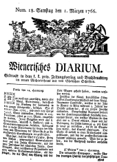 Wiener Zeitung 17660301 Seite: 1