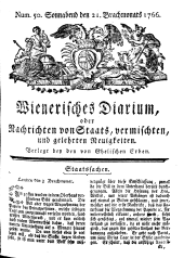 Wiener Zeitung 17660621 Seite: 1