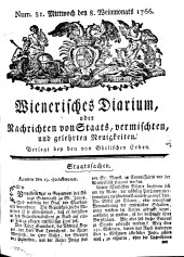 Wiener Zeitung 17661008 Seite: 1