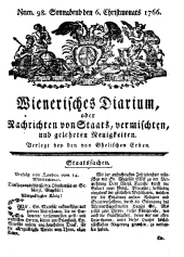 Wiener Zeitung 17661206 Seite: 1