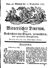 Wiener Zeitung 17670617 Seite: 1