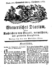 Wiener Zeitung 17671219 Seite: 1