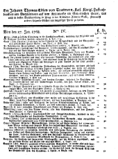 Wiener Zeitung 17680127 Seite: 17