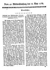 Wiener Zeitung 17680518 Seite: 9