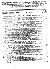 Wiener Zeitung 17680525 Seite: 17