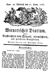 Wiener Zeitung 17680720 Seite: 1