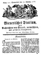 Wiener Zeitung 17681217 Seite: 1