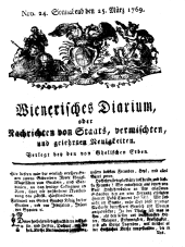 Wiener Zeitung 17690325 Seite: 1