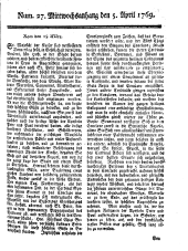 Wiener Zeitung 17690405 Seite: 9