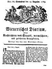 Wiener Zeitung 17690819 Seite: 1