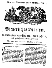 Wiener Zeitung 17691007 Seite: 1