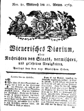 Wiener Zeitung 17691011 Seite: 1