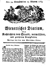 Wiener Zeitung 17691125 Seite: 1