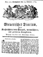 Wiener Zeitung 17691223 Seite: 1