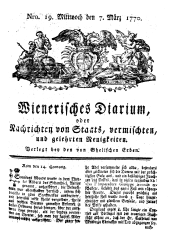 Wiener Zeitung 17700307 Seite: 1