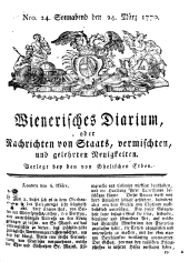Wiener Zeitung 17700324 Seite: 1