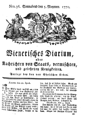 Wiener Zeitung 17700505 Seite: 1