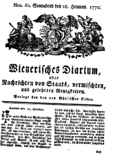 Wiener Zeitung 17700728 Seite: 1