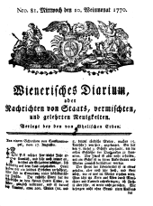 Wiener Zeitung 17701010 Seite: 1