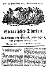 Wiener Zeitung 17701103 Seite: 1