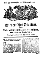 Wiener Zeitung 17701121 Seite: 1