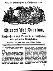 Wiener Zeitung 17701205 Seite: 1