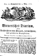 Wiener Zeitung 17710309 Seite: 1