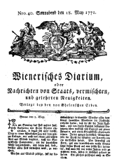 Wiener Zeitung 17710518 Seite: 1