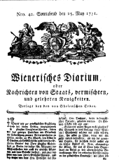 Wiener Zeitung 17710525 Seite: 1