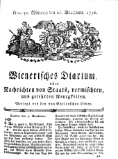 Wiener Zeitung 17710626 Seite: 1