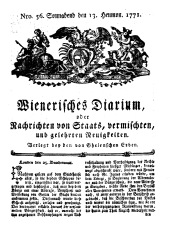 Wiener Zeitung 17710713 Seite: 1