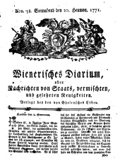 Wiener Zeitung 17710720 Seite: 1