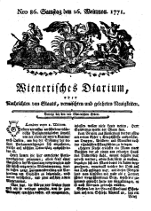 Wiener Zeitung 17711026 Seite: 1