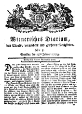 Wiener Zeitung 17720125 Seite: 1
