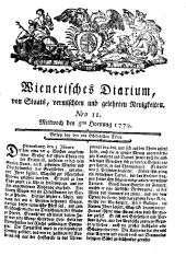 Wiener Zeitung 17720205 Seite: 1