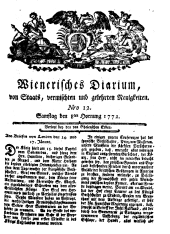 Wiener Zeitung 17720208 Seite: 1