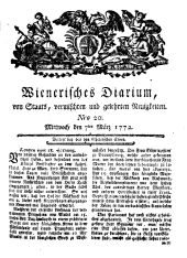 Wiener Zeitung 17720307 Seite: 1