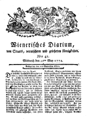 Wiener Zeitung 17720520 Seite: 1