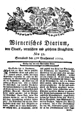 Wiener Zeitung 17720627 Seite: 1