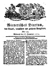 Wiener Zeitung 17720708 Seite: 1