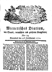 Wiener Zeitung 17720912 Seite: 1
