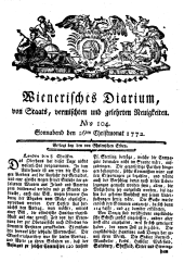 Wiener Zeitung 17721226 Seite: 1