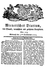 Wiener Zeitung 17721230 Seite: 1